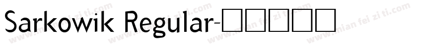 Sarkowik Regular字体转换